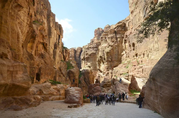 Antika Petra i Jordanien, Mellanöstern, — Stockfoto