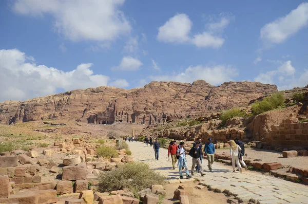 Antika Petra i Jordanien, Mellanöstern, — Stockfoto