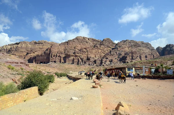 Antika Petra i Jordanien, Mellanöstern, — Stockfoto