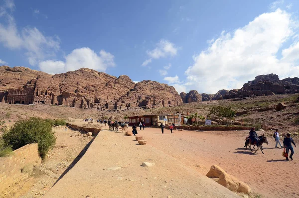 Jordánia, Középkelet, ősi Petra — Stock Fotó