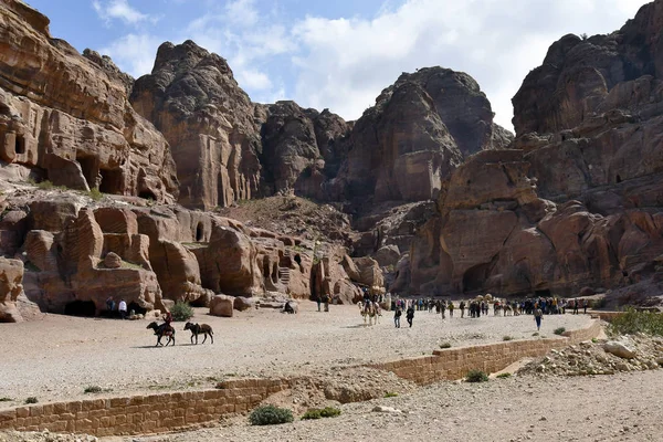 Antika Petra i Jordanien, Mellanöstern, — Stockfoto