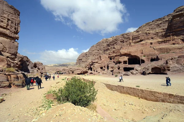 Antika Petra i Jordanien, Mellanöstern, — Stockfoto