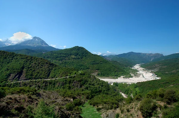 Řecko Epirus Krajina Řeka Kalarittikos Národním Parku Tzoumerka — Stock fotografie