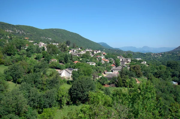 Řecko Epirus Horská Vesnice Aristi Krajina Národním Parku Vikos Aoos — Stock fotografie