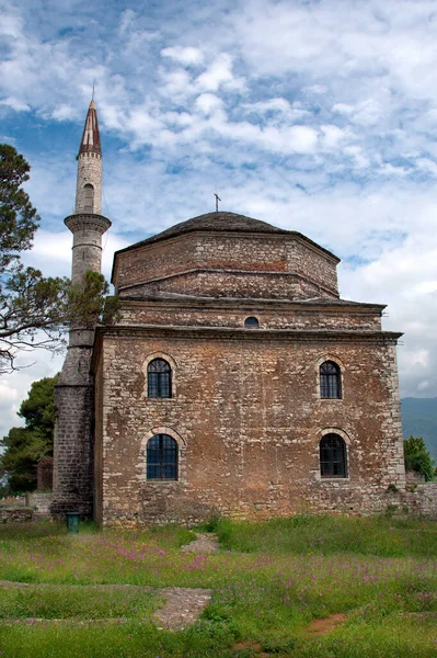 Grèce Ioannina Mosquée Médiévale Fétiche Avec Minaret Dans Vieille Forteresse — Photo