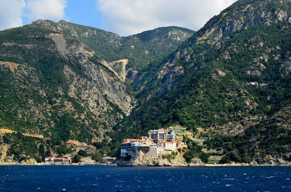 Yunanistan Unesco Dünya Mirası Kutsal Athos Dağı Agios Pavlou Manastırı — Stok fotoğraf