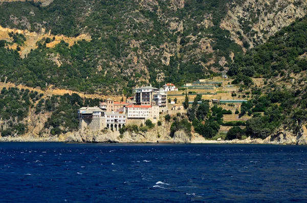 Grécia Unesco Património Mundial Santo Monte Athos Mosteiro Agios Pavlou — Fotografia de Stock