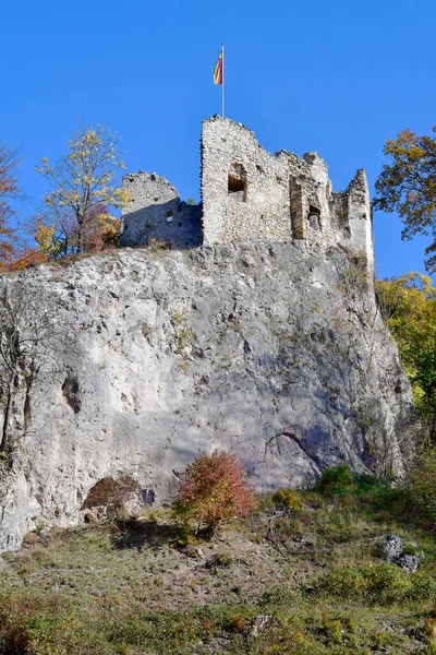 Autriche Ruine Château Johannstein Dans Réserve Naturelle Sparbach Dans Site — Photo