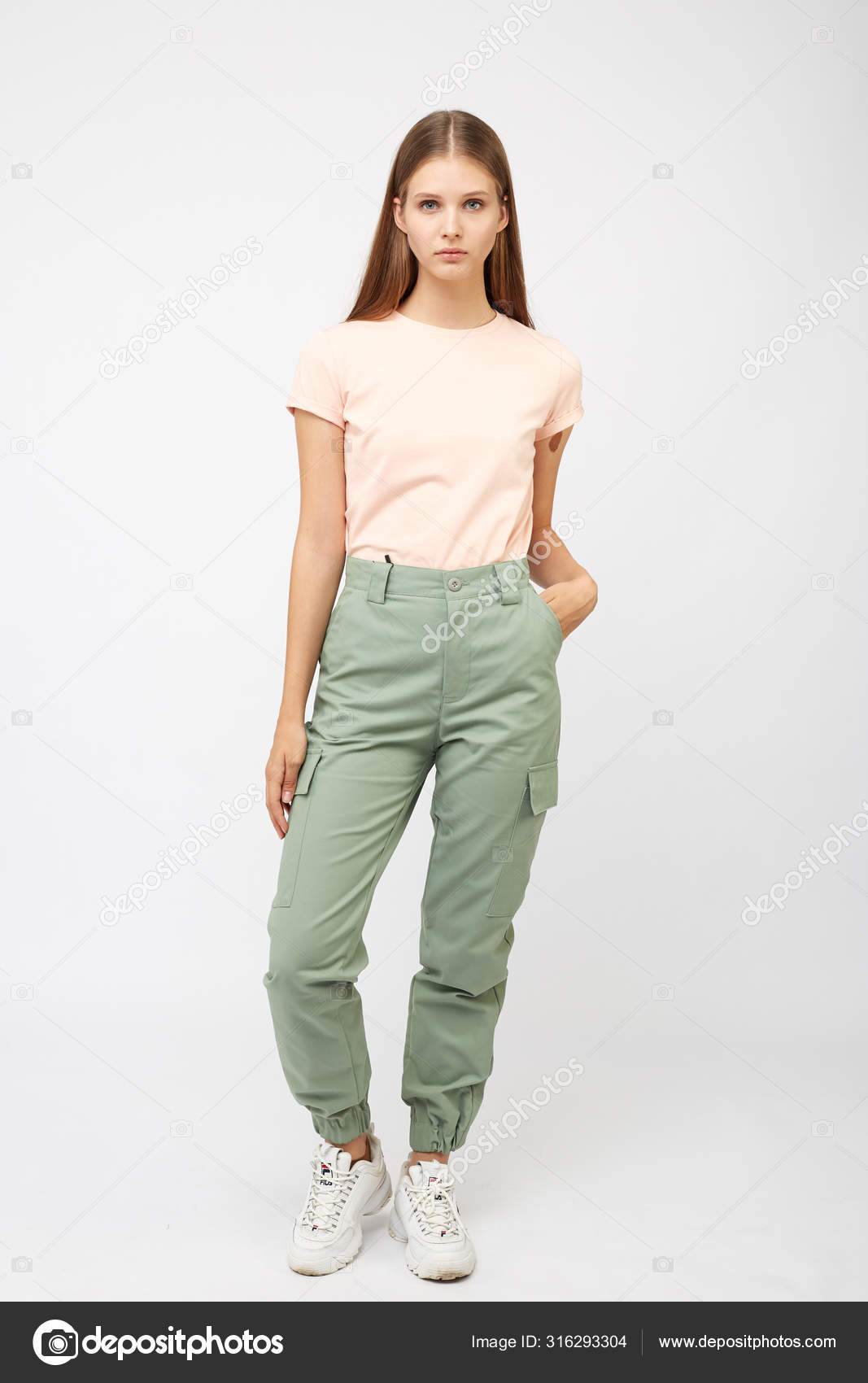 green cargo sweatpants