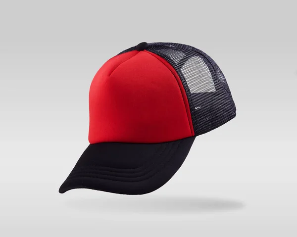 Red Black Baseball Cap Isolated White Background — Stock Photo, Image