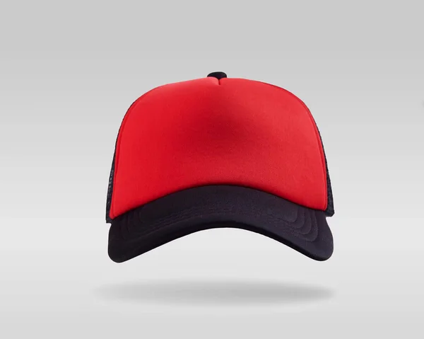 Red Black Baseball Cap Isolated White Background — Stock Photo, Image