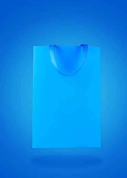 Blue Paper Shopping Bag — Stock Photo, Image