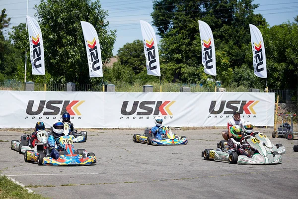 Poltava Ucrania Julio 2020 Campeonato Karting Ucraniano — Foto de Stock