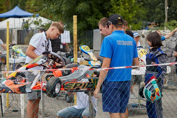 Poltava Ucrania Agosto 2020 Campeonato Karting Ucraniano — Foto de Stock
