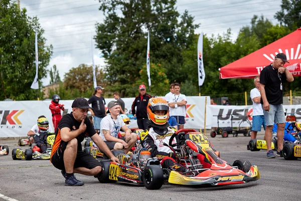 Poltava Ucraina Agosto 2020 Campionato Ucraino Karting — Foto Stock