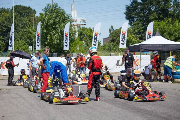 Poltava Ucrania Julio 2020 Campeonato Karting Ucraniano — Foto de Stock