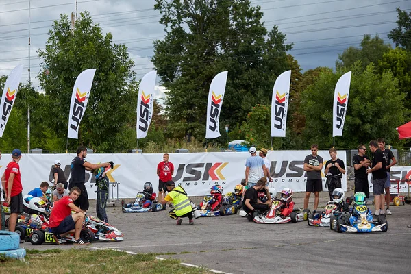 Poltava Ucrania Agosto 2020 Campeonato Karting Ucraniano — Foto de Stock