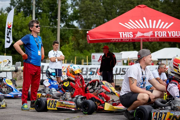 Poltava Ucrania Agosto 2020 Campeonato Karting Ucraniano — Foto de Stock