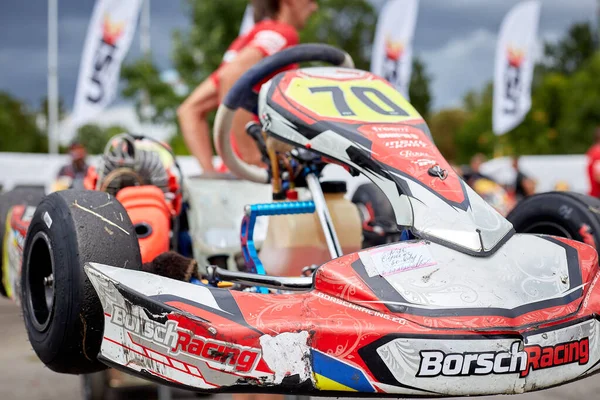 Poltava Ucrania Agosto 2020 Campeonato Karting Ucraniano — Foto de Stock