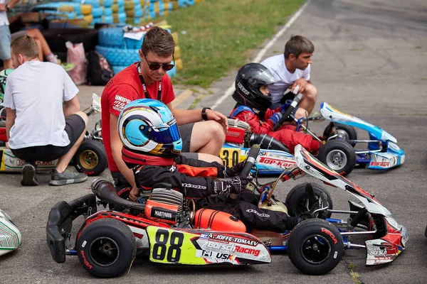 Poltava Ucrania Agosto 2020 Campeonato Karting Ucraniano — Foto de Stock