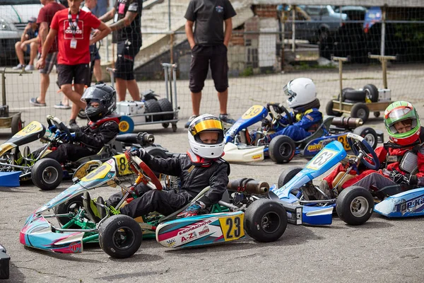 Poltava Ucrania Agosto 2020 Campeonato Karting Ucraniano — Foto de Stock