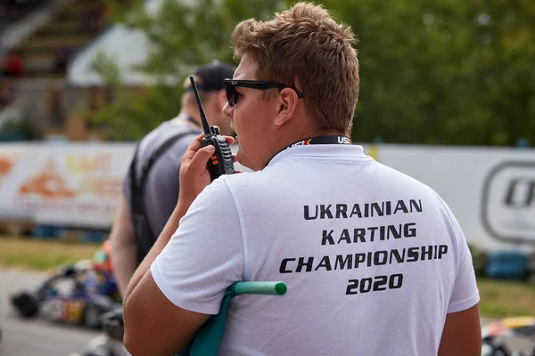 Poltava Ucrania Agosto 2020 Campeonato Karting Ucraniano — Foto de Stock