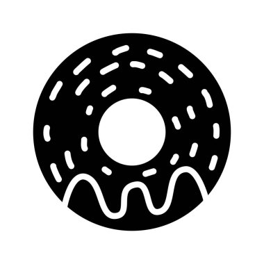 Çörek simgesi vektörü beyaz arkaplanda izole edildi