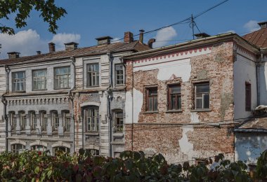 Moskova'nın tarihi bölümünde eski binalar