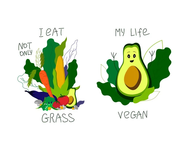 Vegan Print Shirt Groente Slogan — Stockfoto