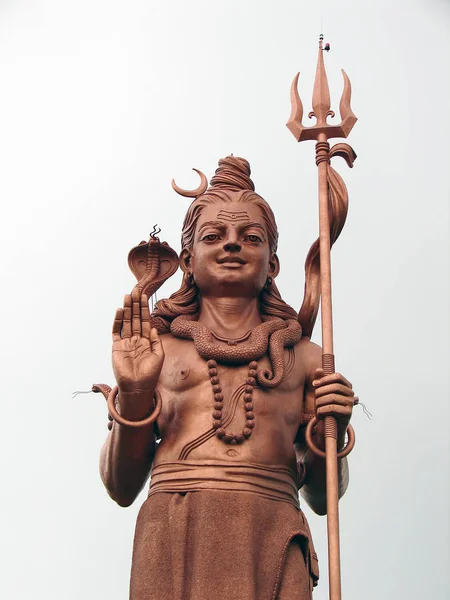 Estátua Shiva Bronze Gigante Grand Bassin Maurício — Fotografia de Stock