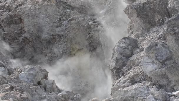 Phlegraean Fields Campi Flegrei Solfatara Fog Steam Fumaroles Volcanic Area — 图库视频影像