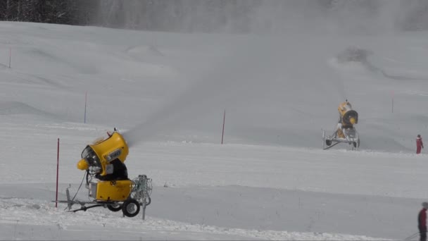 Kar Üreticisi Kar Topu Kar Yapay Kar Yapay — Stok video