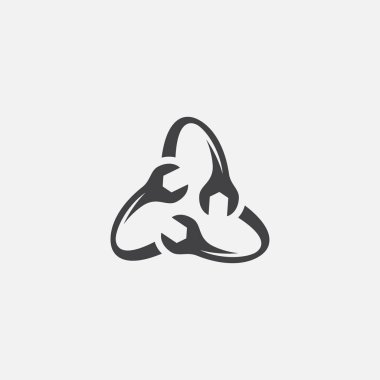 Üçgen araçlar logo tasarımı, üçgen araçlar vektör illüstrasyonu