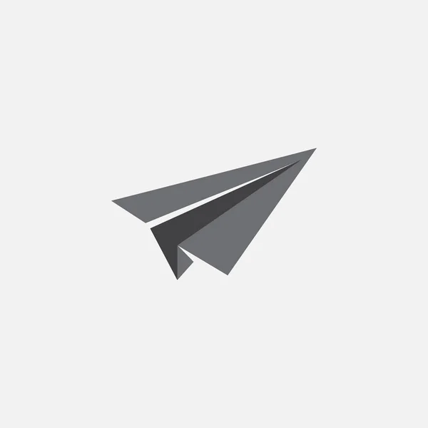Ícone Logotipo Avião Papel Ilustração Vetor Ícone Plano Papel Logotipo —  Vetores de Stock