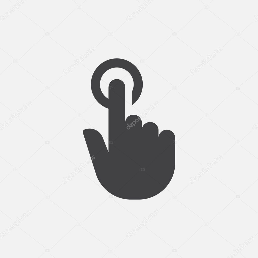 Clicking finger flat icon, hand pointer vector, hand pointer cursor logo design