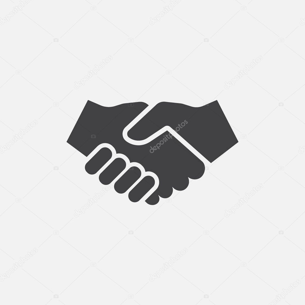 hand shake icon logo design, hand shake illustration, agreement icon
