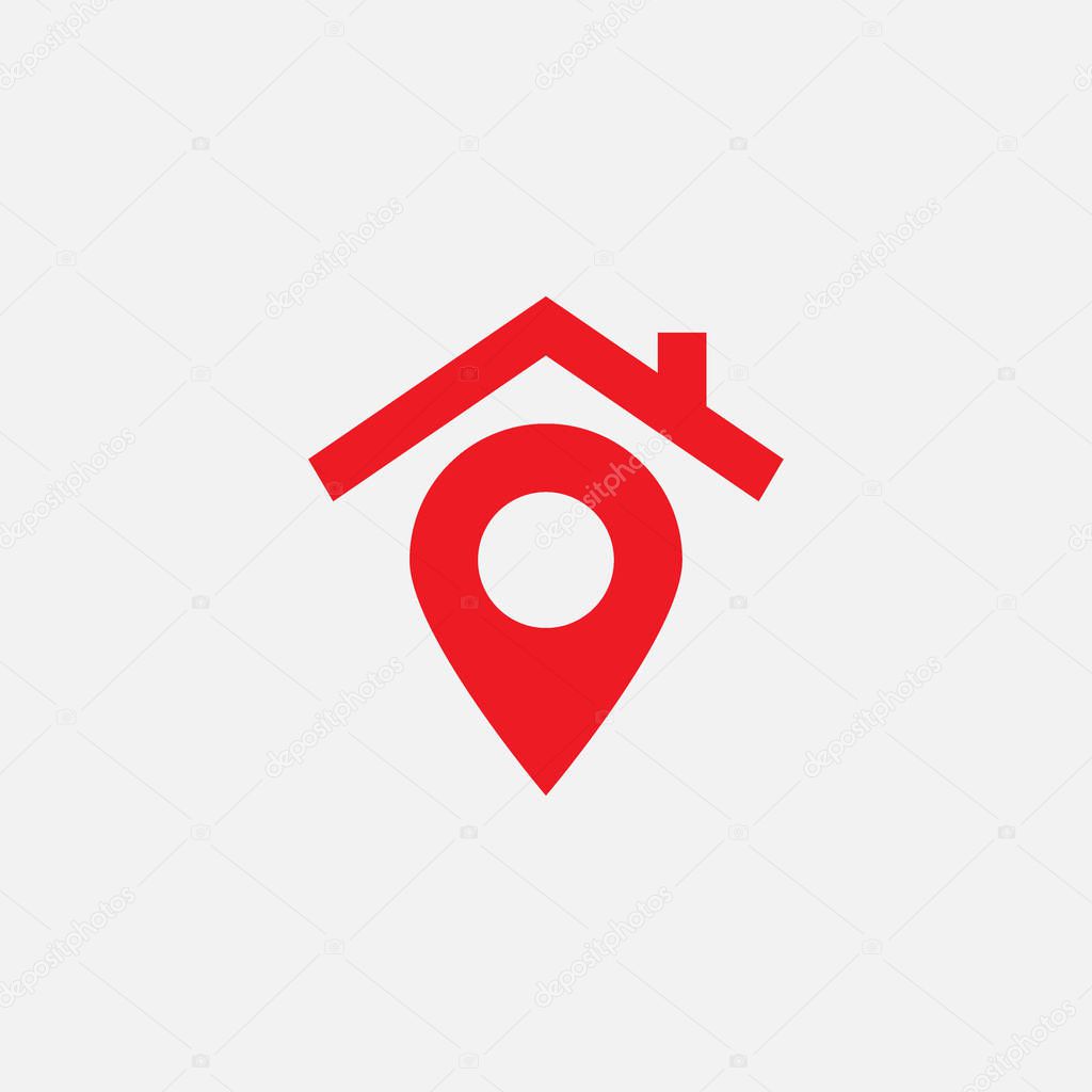 house pin map icon