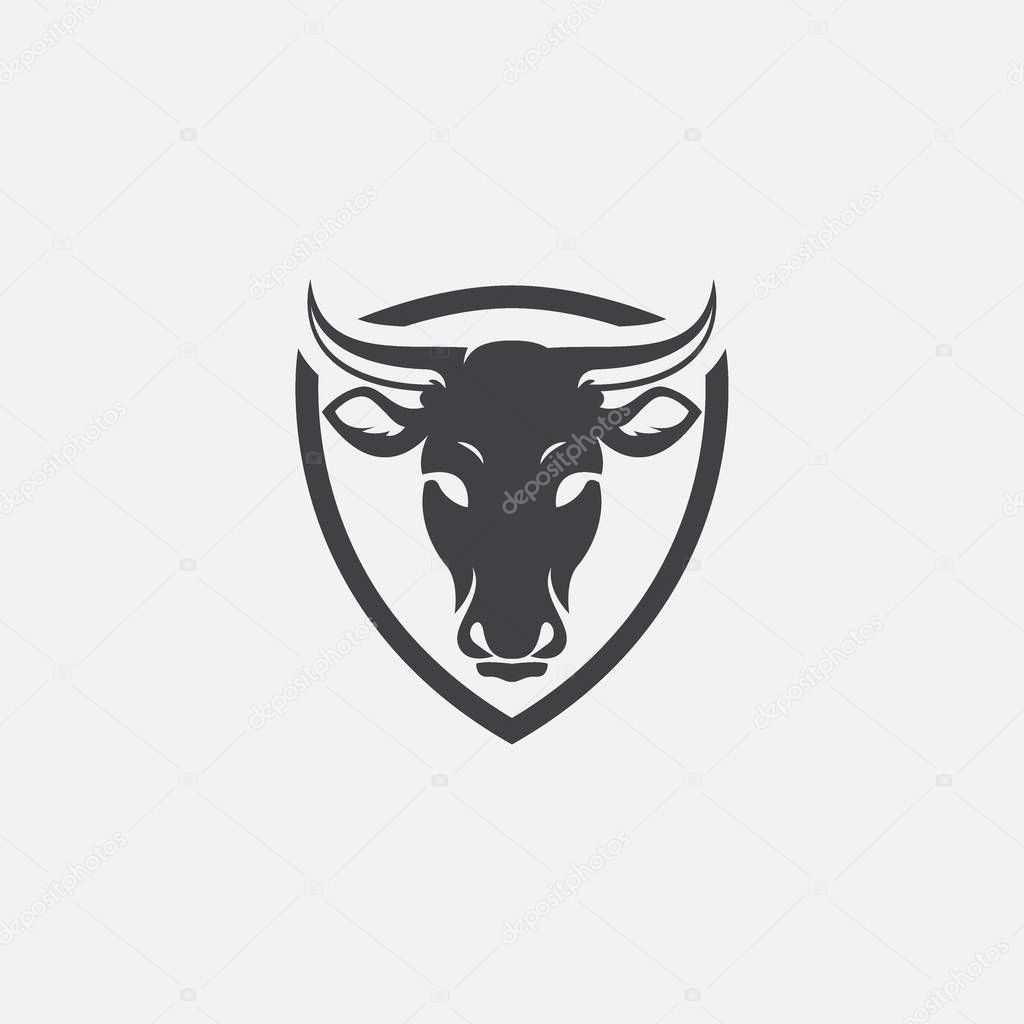 cow head logo icon