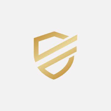 kalkan simge tasarımı illüstrasyonu, kalkan logo tasarım şablonu, güvenlik logosu, logo simgesini koru