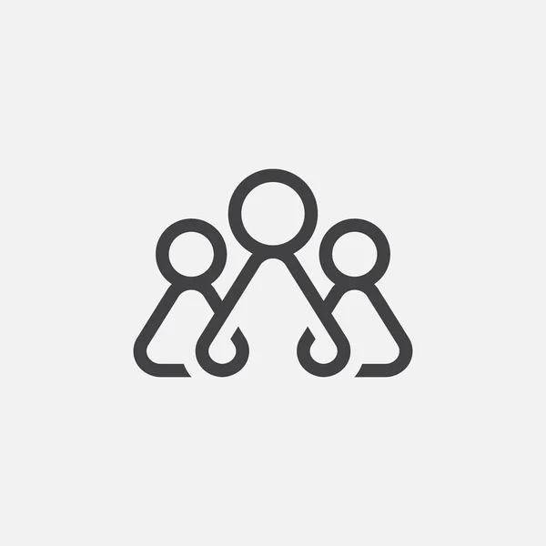 İnsanlar doğrusal, takım lideri simgesi, takım lideri simgesi, takım lideri vektör simgesi basit ve modern doğrusal tasarım. Düz sembol