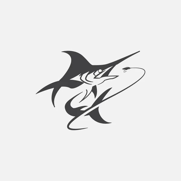 ユニークな釣りロゴテンプレート思い出に残る釣りロゴアイコン 釣りベクトルグラフィックイラスト — ストックベクタ