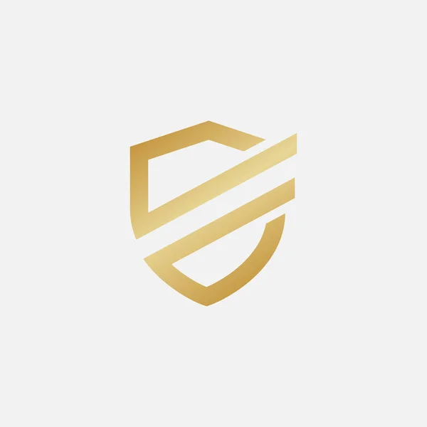 Ilustración Diseño Icono Escudo Plantilla Diseño Logotipo Escudo Logotipo Seguridad — Archivo Imágenes Vectoriales