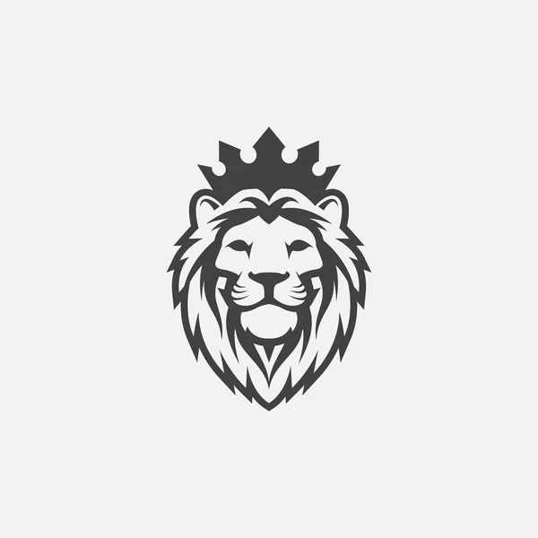 Plantilla Icono Logotipo Lujo León Ilustración Diseño Logotipo León Elegante — Vector de stock