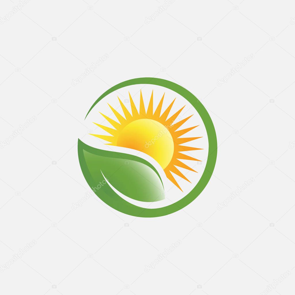 farm logo design illustration, agriculture design template, farming label design, green farming icon, organic icon