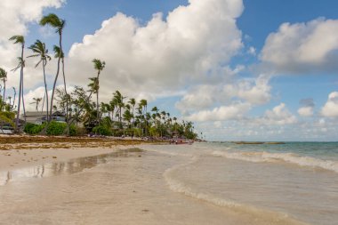 Tatil Cenneti, Güneş Plajı, Kum ve Güzel Manzara Punta Cana, Dominik Cumhuriyeti
