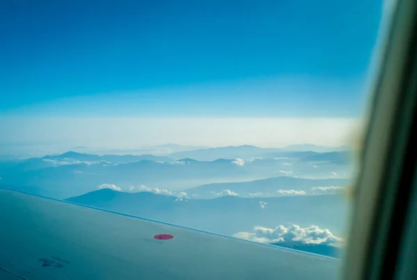 View From The Window Of The Airplane On The Stunning Bolivan Andes Mountain Range, Part Of The Grand American Cordillera — Stock Photo, Image