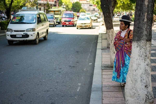 Paz Paz Paz Bolivia October 2014 Indigenous Aymara Woman Wearing — 图库照片