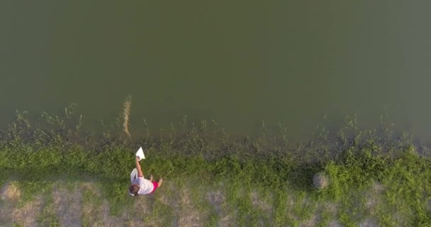 Yapacani Santa Cruz Bolivia Settembre 2017 Pescatrice Getta Una Borsa — Video Stock