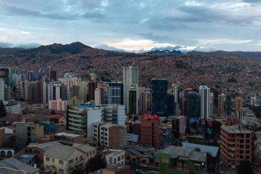 Şehir manzarası La Paz / Bolivya 'daki 