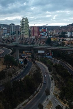 Şehir manzarası La Paz / Bolivya 'daki 